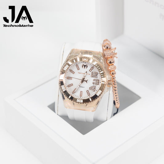 Technomarine Cruise Monogram 45mm Rose Gold Stainless steel Una Pulsera Gratis
