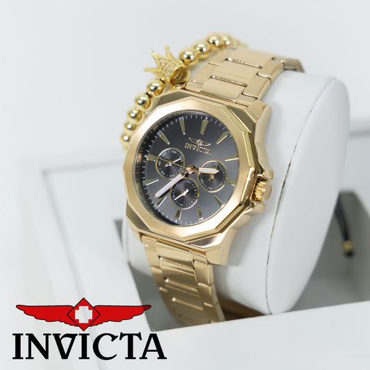 Invicta Speedway Men's Watch - 42mm, Gold Una Pulsera Gratis