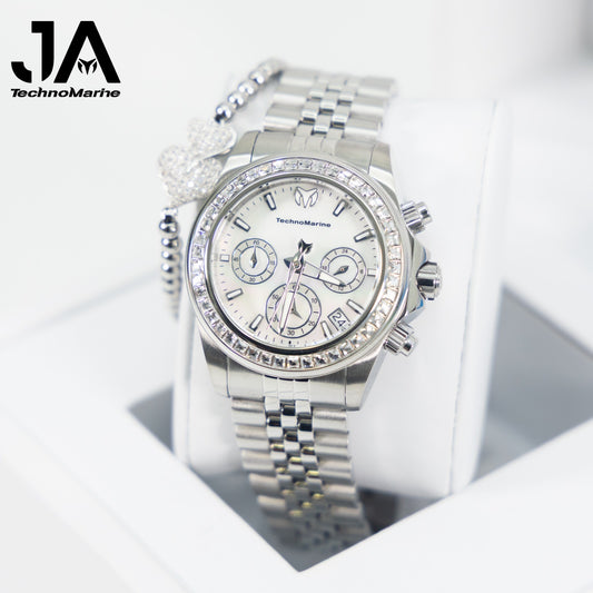 Technomarine Mujer Manta Ray Chronograph Quartz White Dial 38 mm