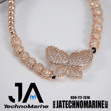 Cargar imagen en el visor de la galería, Pulsera De Mariposa Rose Gold Ajustable Stainless Steel
