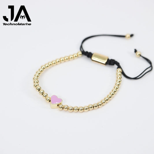 🎁 Pulsera De Corazón Rosita Mujer Dorada Ajustable Stainless Steel (Discount)