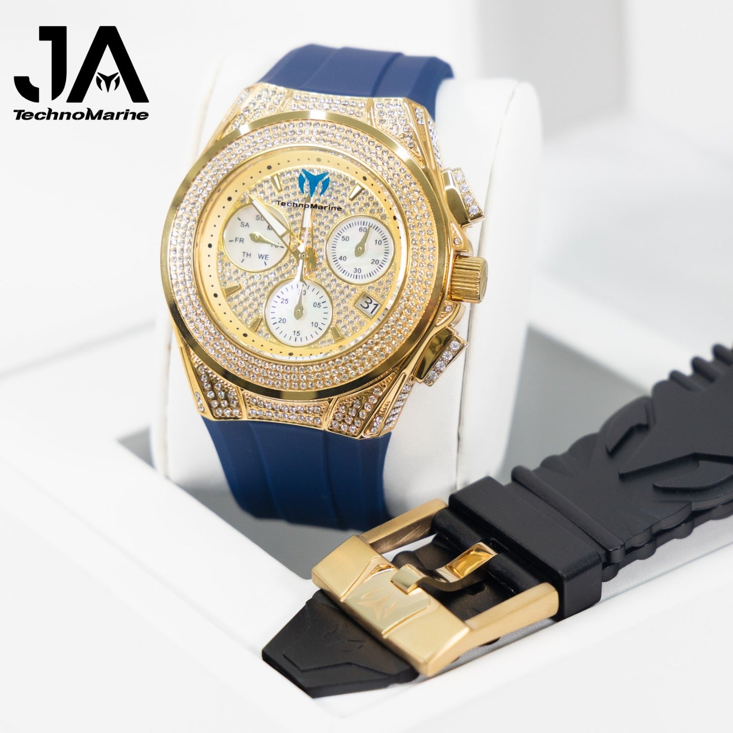 Technomarine Pave Cruise Swiss Machine- Gold Color