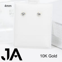 Cargar imagen en el visor de la galería, Zirconias 4mm Circulo En 14k
