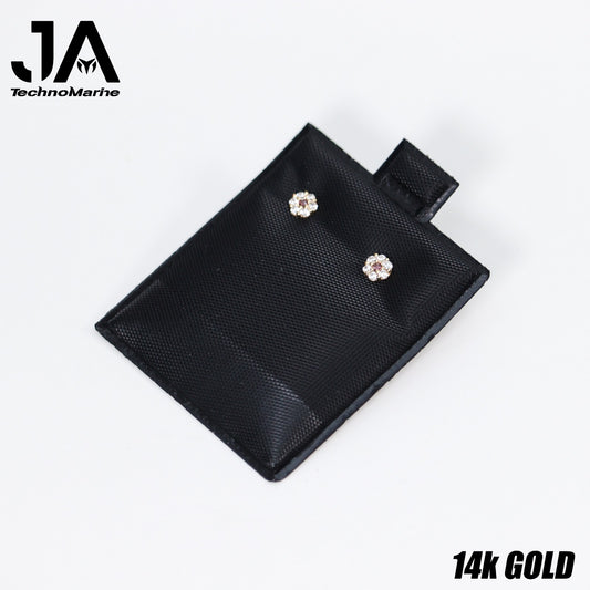 Zircornia Flor Dorada 14K