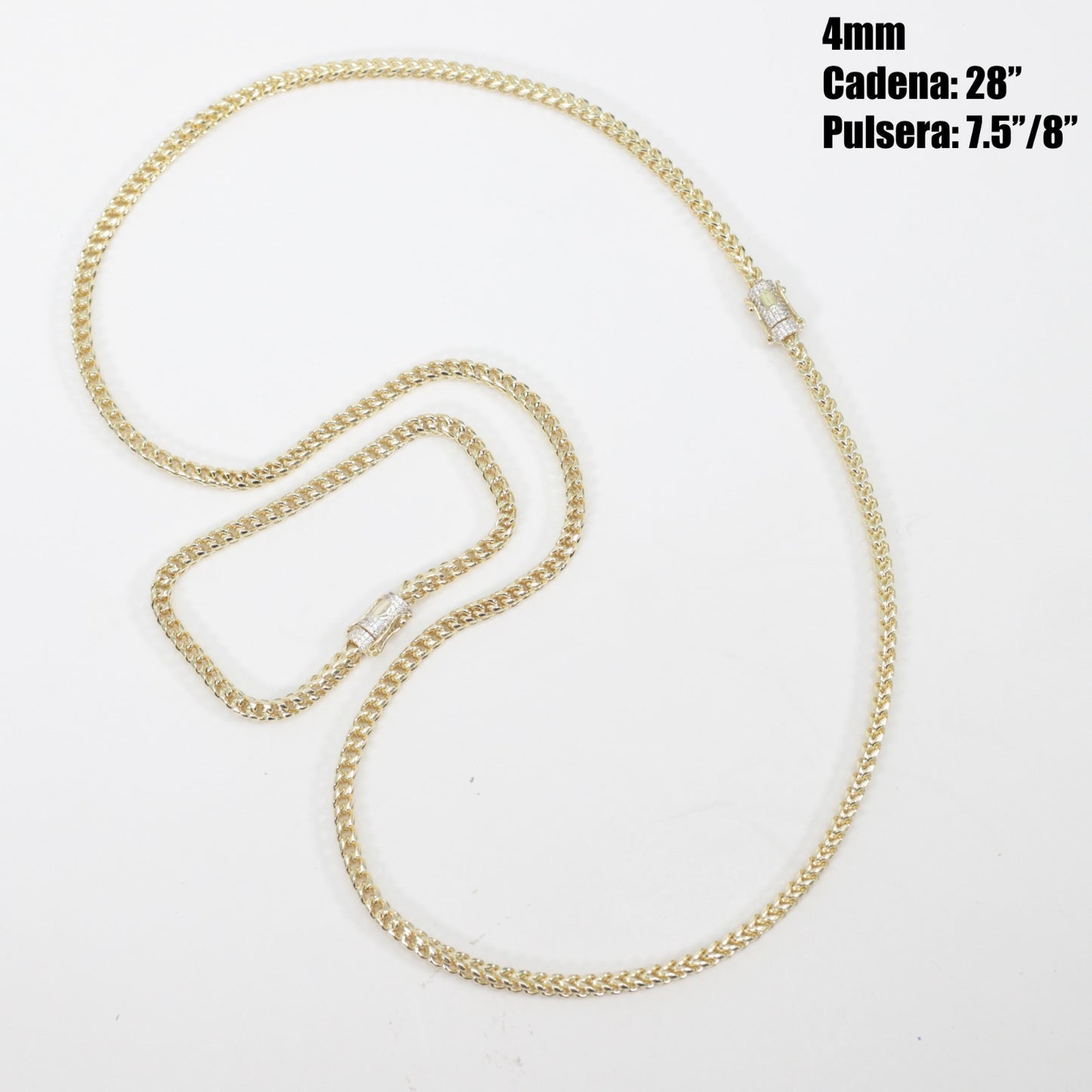 Cadena Franco hombre 4mm Stainless Steel 28”