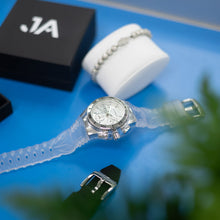 Cargar imagen en el visor de la galería, Technomarine Mujer Cruise Quartz Watch Silver 40 mm Dos  Correas Negra y Clear
