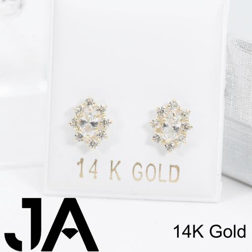 Zirconias Dorada En 14k