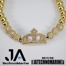 Cargar imagen en el visor de la galería, Pulsera De Corona Mujer Dorada Ajustable Stainless Steel
