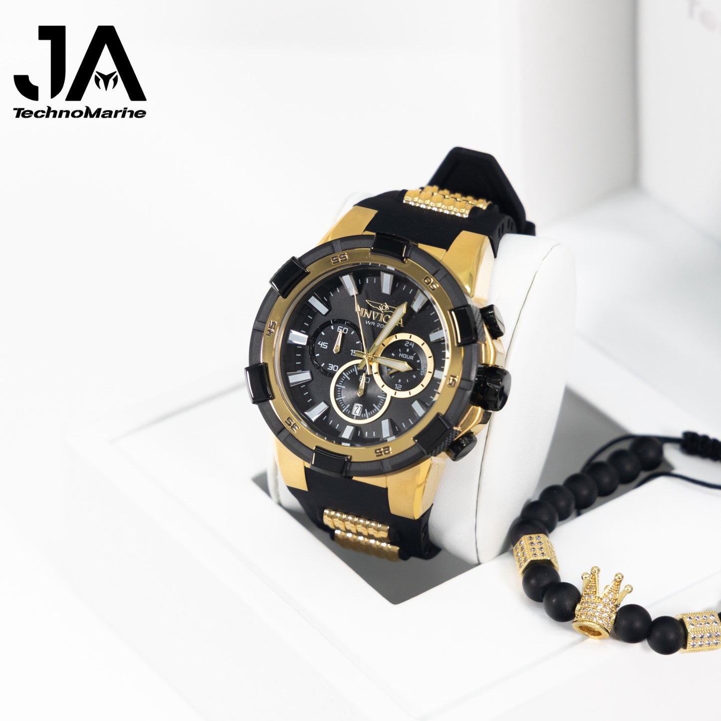 Invicta Aviator Men's Watch - 51.5mm, Gold, Black