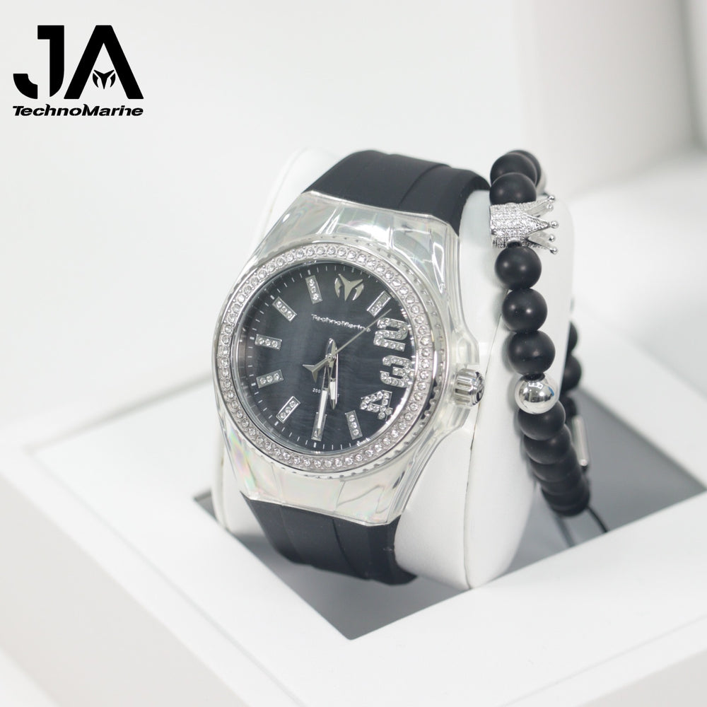 Technomarine Cruise Monogram 45mm Silver Stainless steel Una Pulsera Gratis 5% De Descuento = $94.99