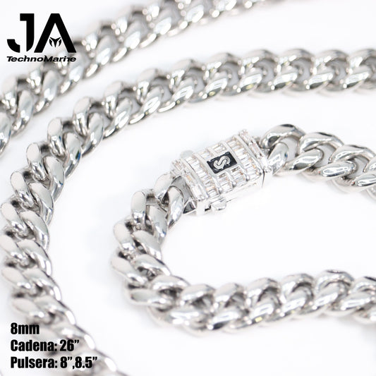 Cadenas Cubanas hombre 8mm 26” Stainless Steel