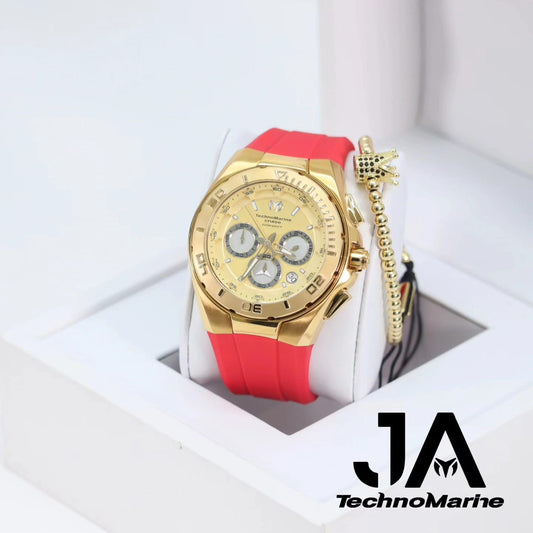Technomarine Cruise Steel Quartz Men's Watch - 45mm Stainless Steel Gold and Gold