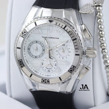 Cargar imagen en el visor de la galería, Technomarine Mujer Cruise Quartz Watch Silver 40 mm Dos  Correas Negra y Clear
