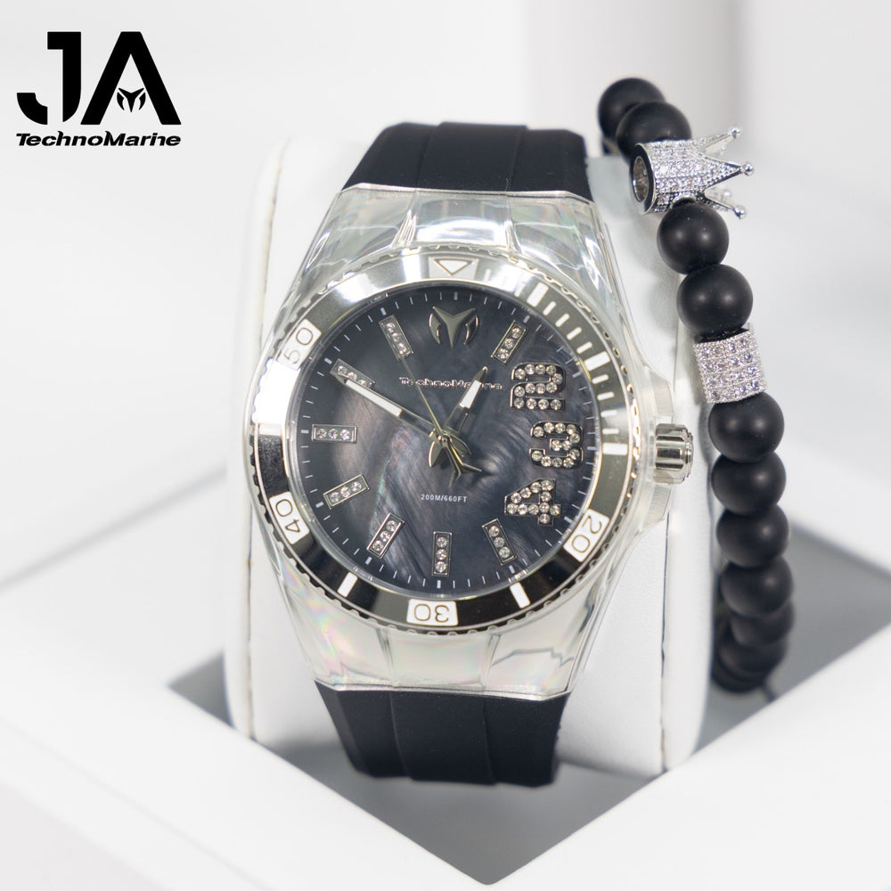 Technomarine Cruise Monogram 45mm Silver Stainless steel Una Pulsera Gratis 5% De Descuento = $94.99