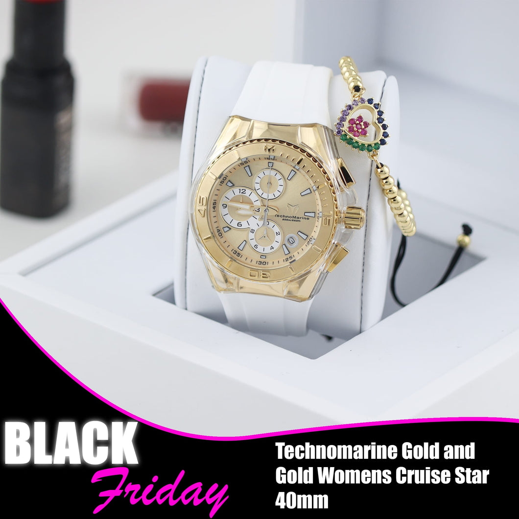 Technomarine Gold And Gold Womens Cruise Star 40MM