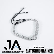 Cargar imagen en el visor de la galería, Pulsera De Corazón Mujer Ajustable Silver Stainless Steel
