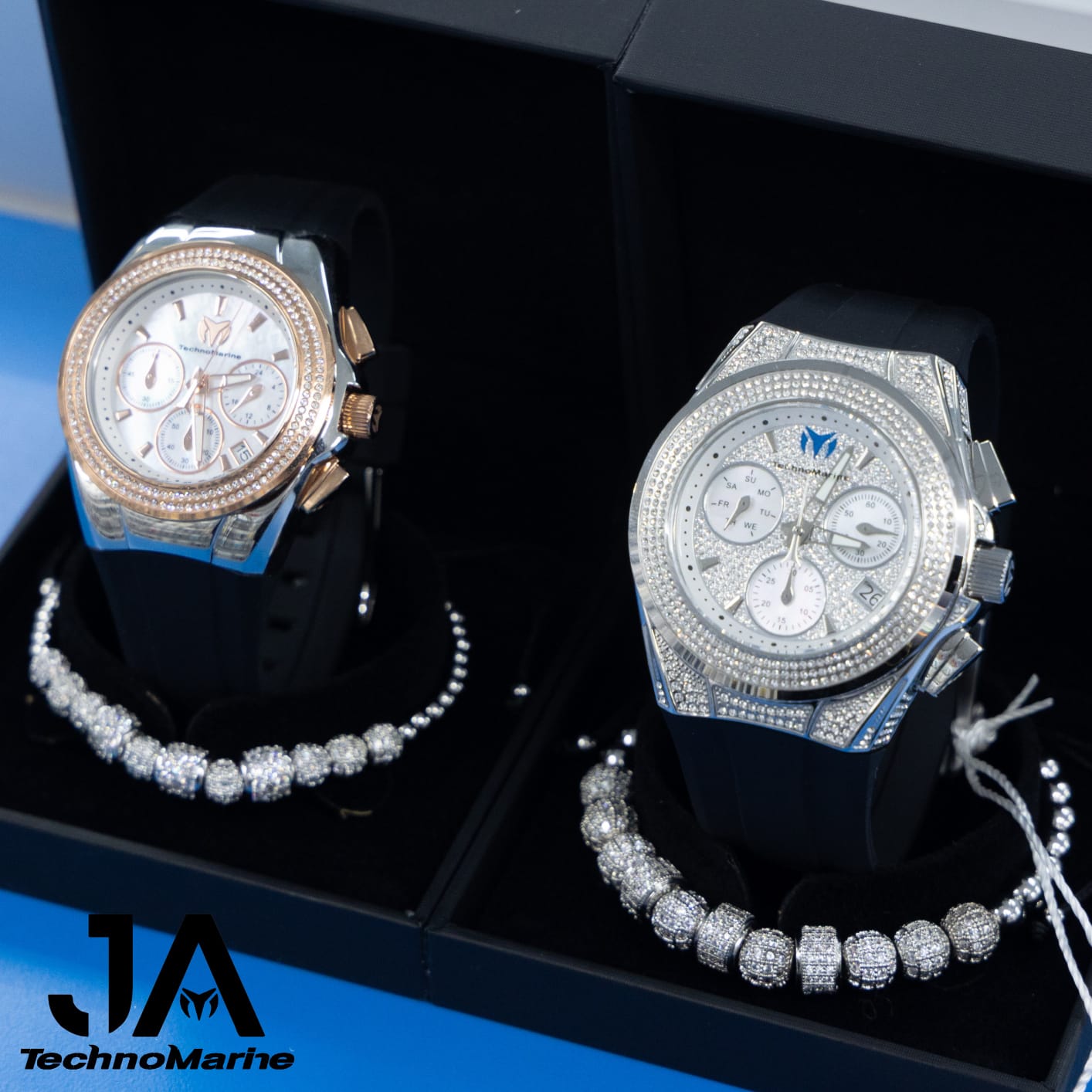 Technomarine (PAVE) 46mm Set Men's Cruise Collections SWISS Machine Color Silver And 2021 TechnoMarine Custom Pave 40mm For (Women)