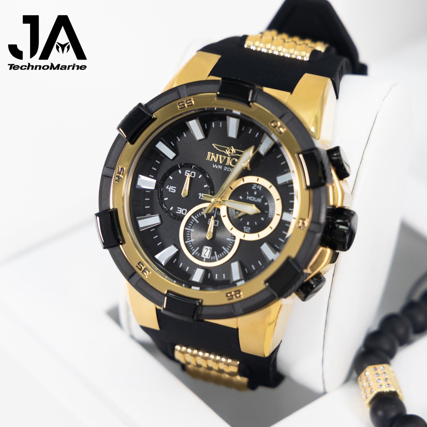 Invicta Aviator Men's Watch - 51.5mm, Gold, Black
