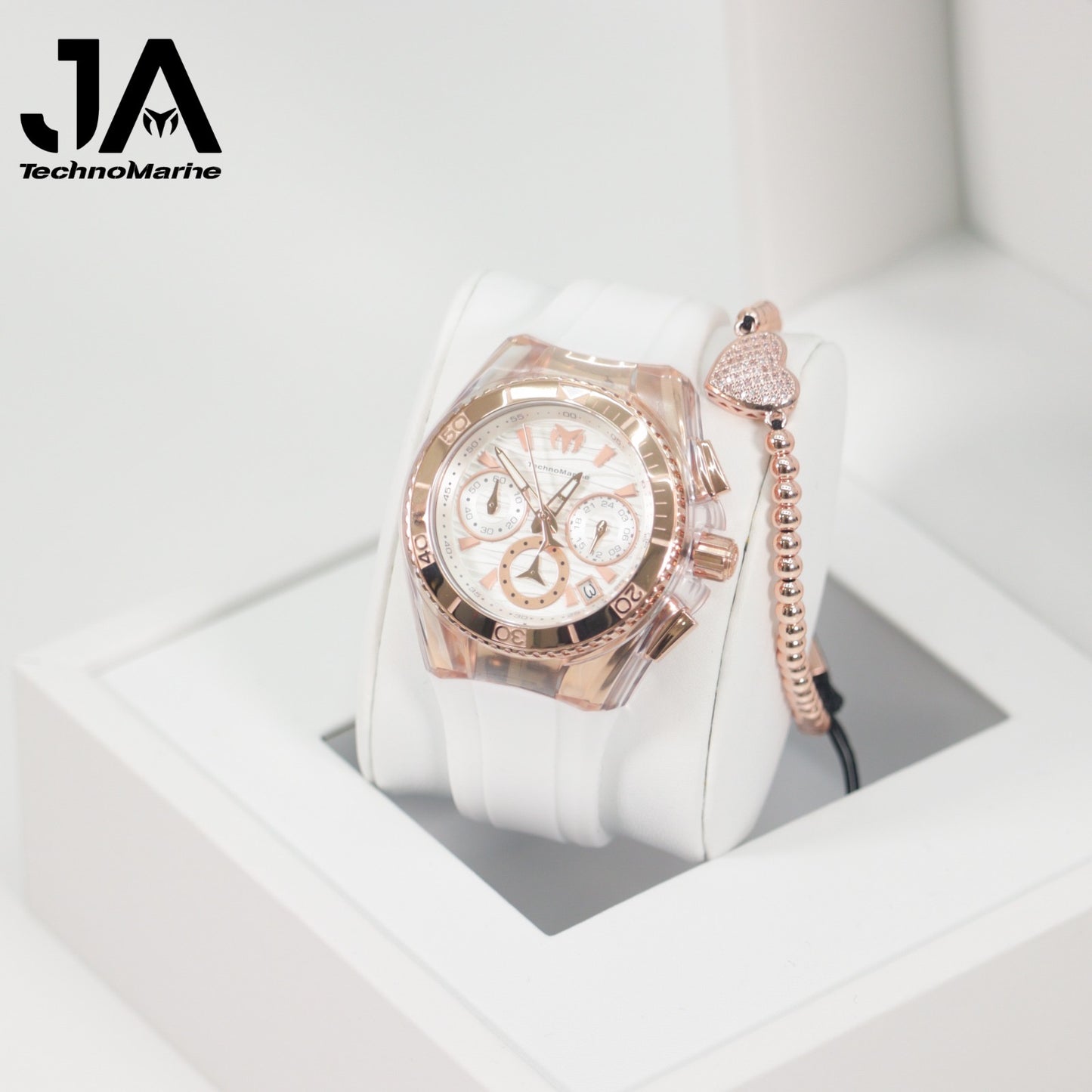 Technomarine Cruise Lady 40mm Stainless Steel Rose Gold White Dial Quartz