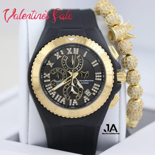 Technomarine Cruise Star Gold With Black Dial