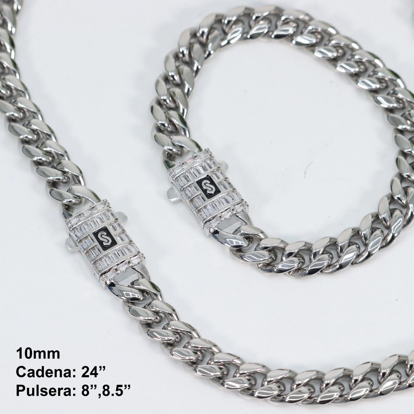 Cadenas Cubanas hombre 10mm 24” Stainless Steel