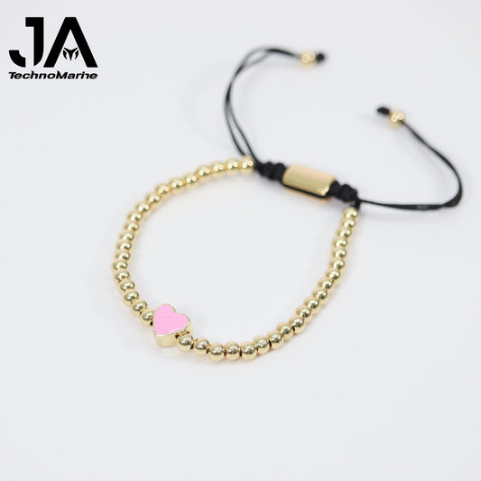 Pulsera De Corazón Rosita Mujer Dorada Ajustable Stainless Steel