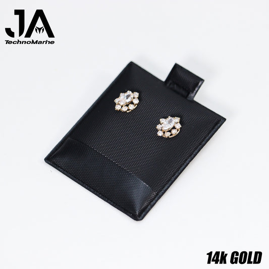 Zirconias Dorada En 14k