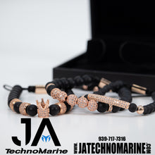 Cargar imagen en el visor de la galería, Set De Pulseras Rose Gold De Tres Ajustable

