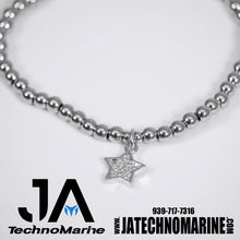 Load image into Gallery viewer, Pulsera De Estrella Silver Mujer Ajustable Stainless Steel
