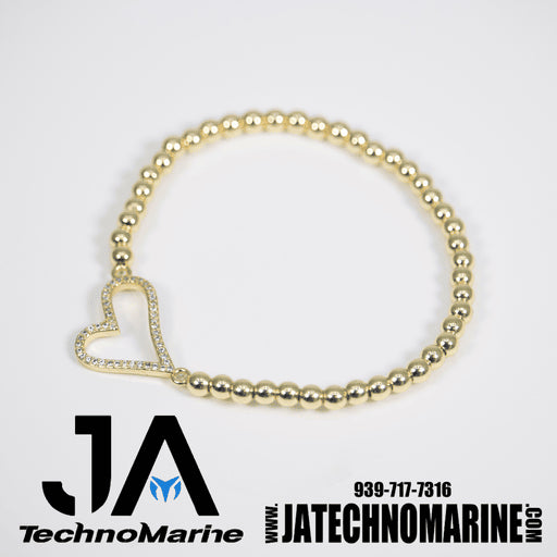 Pulsera De Corazon Mujer Dorada Ajustable Stainless Steel