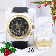 Cargar imagen en el visor de la galería, Technomarine Cruise Star Gold With Black Dial, Special Order Dos Correas
