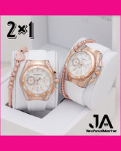 Load image into Gallery viewer, 2 × 1 TechnoMarine Cruise California Women&#39;s Watch w/ Metal, Mother of Pearl &amp; Oyster Dial - 40.57mm, White
