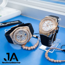 Load image into Gallery viewer, Technomarine (PAVE) 46mm Set Men&#39;s Cruise Collections SWISS Machine Color Rose Gold And 2021 TechnoMarine Custom Pave 40mm For (Women)
