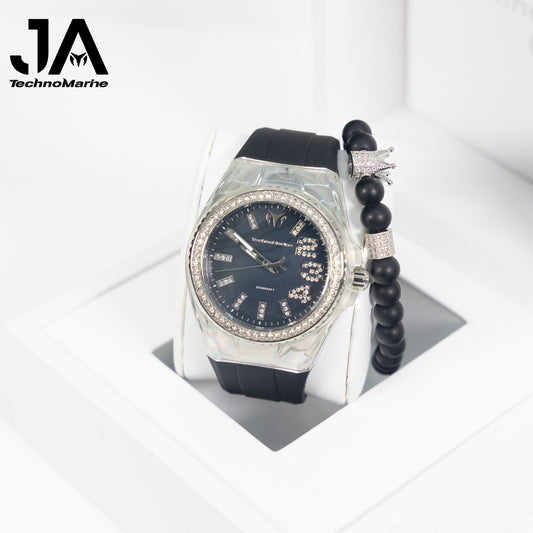 Technomarine Cruise Monogram 45mm Silver Stainless steel Una Pulsera Gratis 5% De Descuento = $94.99