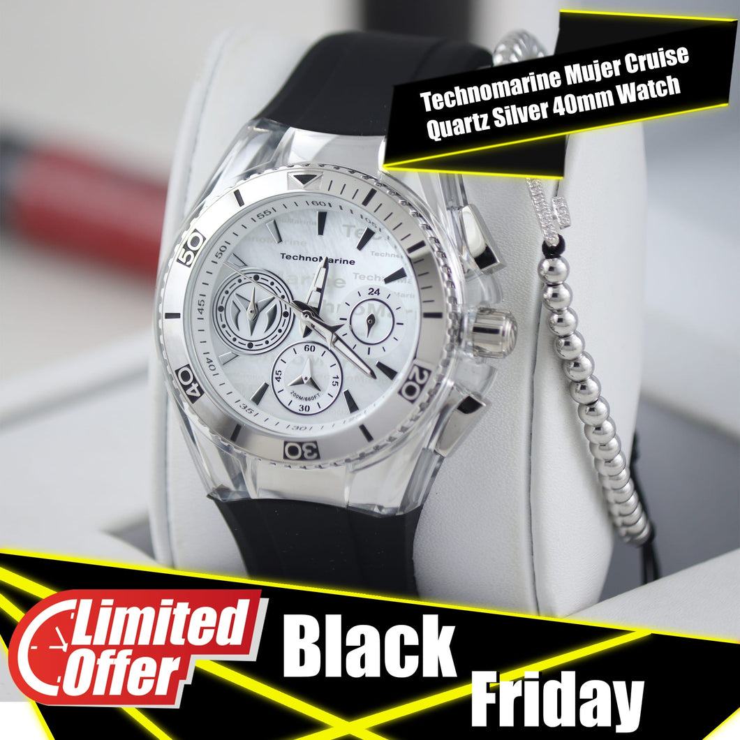 Technomarine Mujer Cruise Quartz Watch Silver 40 mm