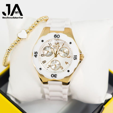 Invicta Angel Lady White Oro - Ladies Watch Quartz 38mm