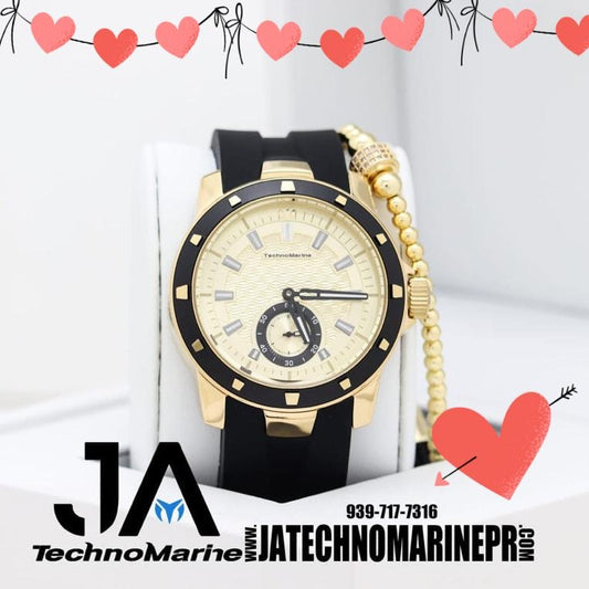 Technomarine 45 mm UF6 Quartz Gold and Gold  Dial Men's Watch