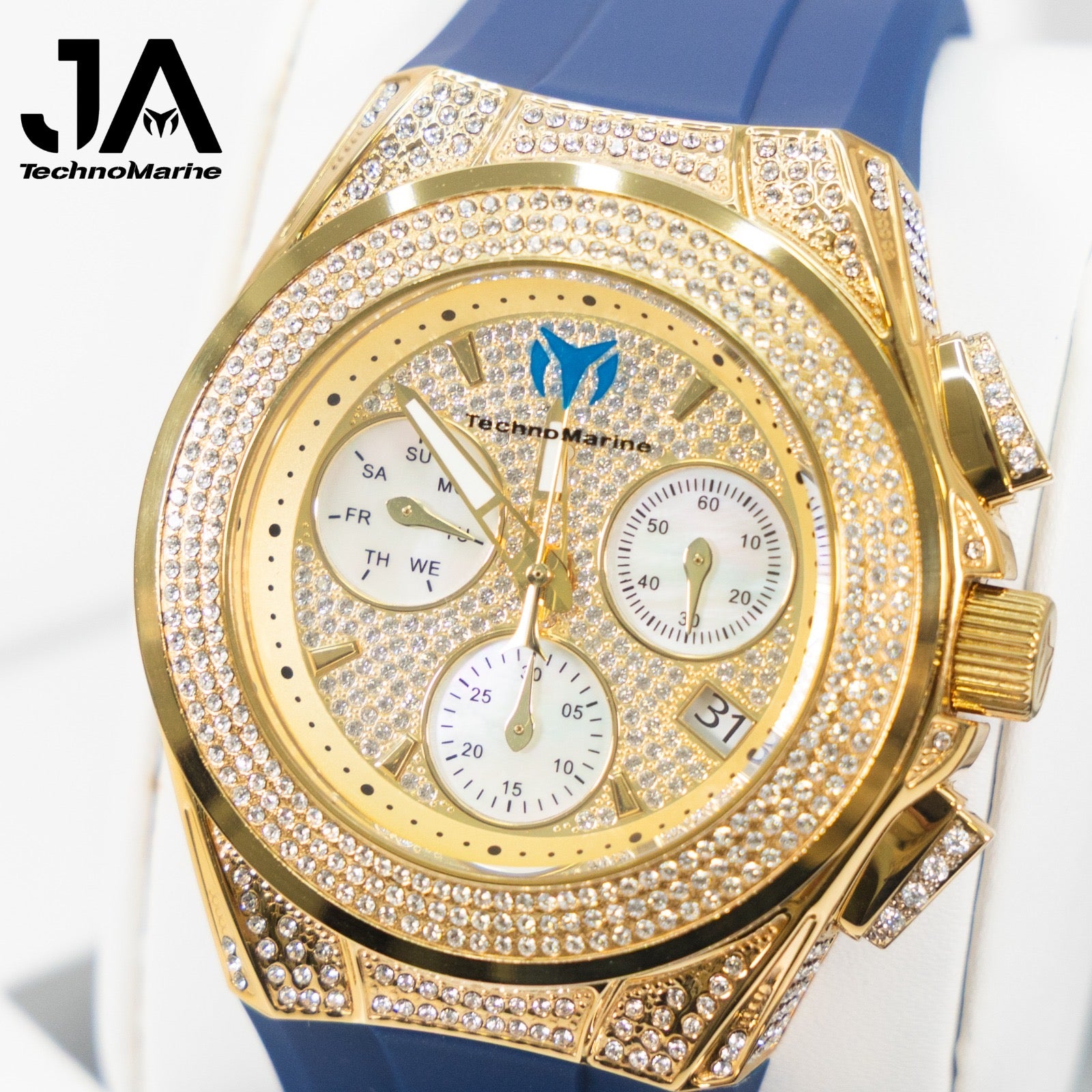 Technomarine Pave Cruise Swiss Machine- Gold Color – J & A