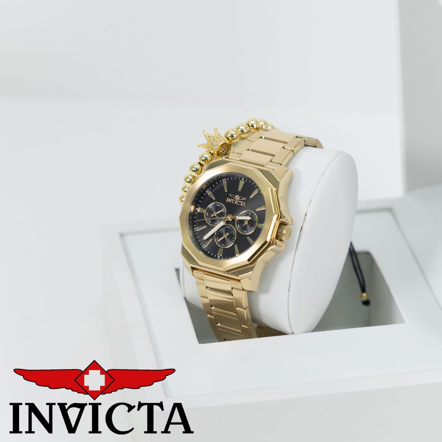 Invicta Speedway Men's Watch - 42mm, Gold Una Pulsera Gratis
