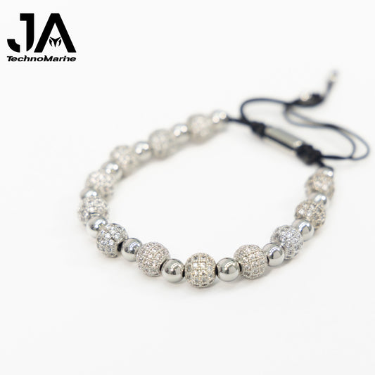 Pulsera Para Hombres Ajustable Color Plata