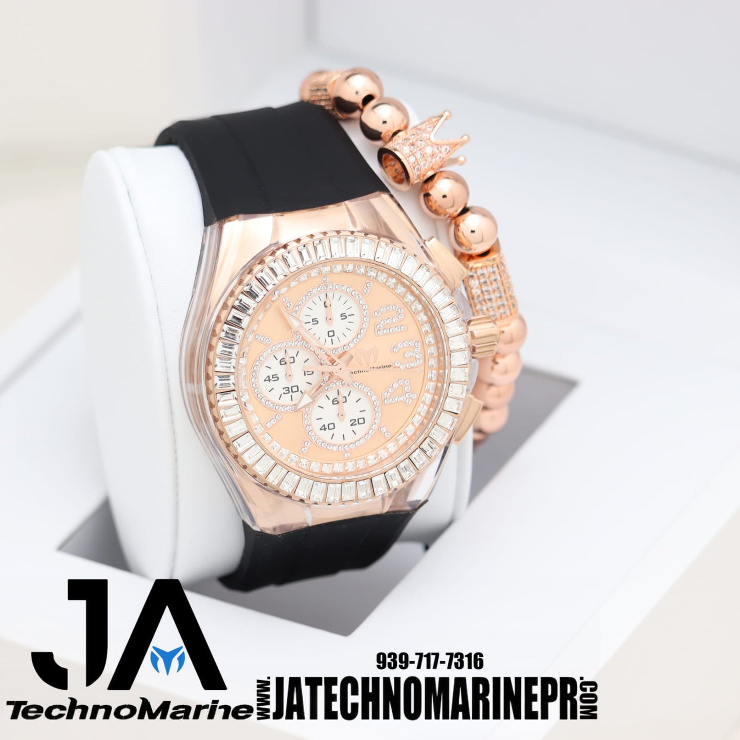 TechnoMarine Cruise Glitz Men's Watch - 45mm, Black