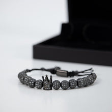 Cargar imagen en el visor de la galería, Pulsera De Corona Negra Ajustable
