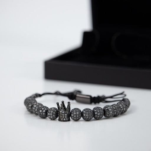 Pulsera De Corona Negra Ajustable