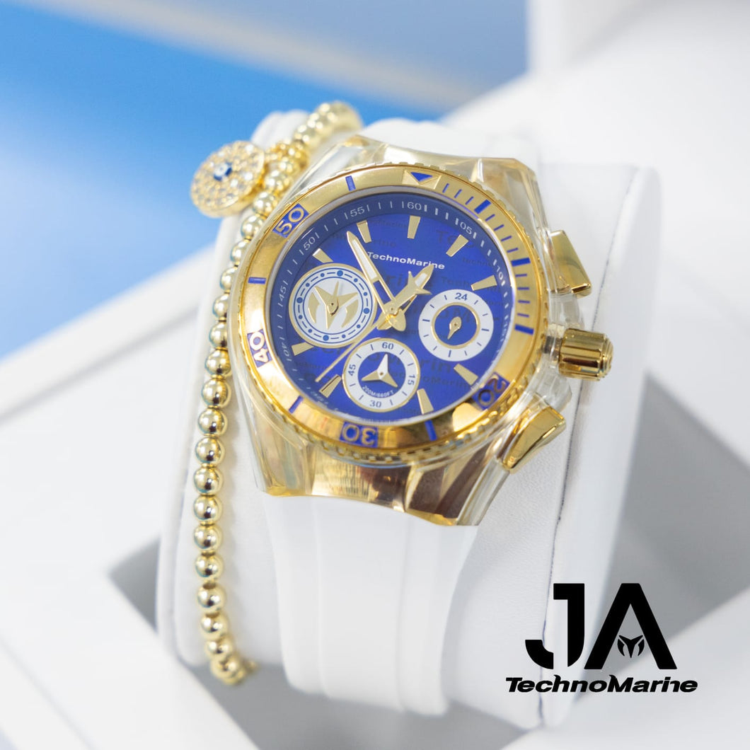 TechnoMarine Cruise California Women’s - 40MM Gold Blue
