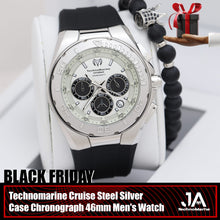 Cargar imagen en el visor de la galería, Technomarine 46mm  Cruise Steel Silver Case Chronograph Men&#39;s Watch
