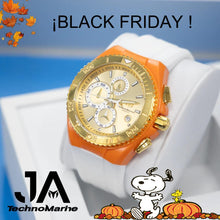 Cargar imagen en el visor de la galería, Technomarine Cruise Star Gold &amp; Gold 46mm Watch Una Pulsera Gratis Orange
