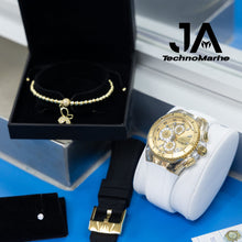 Cargar imagen en el visor de la galería, Technomarine Cruise Gold And Gold 40 mm Original Chronograph Ladies Watch Dos Correas
