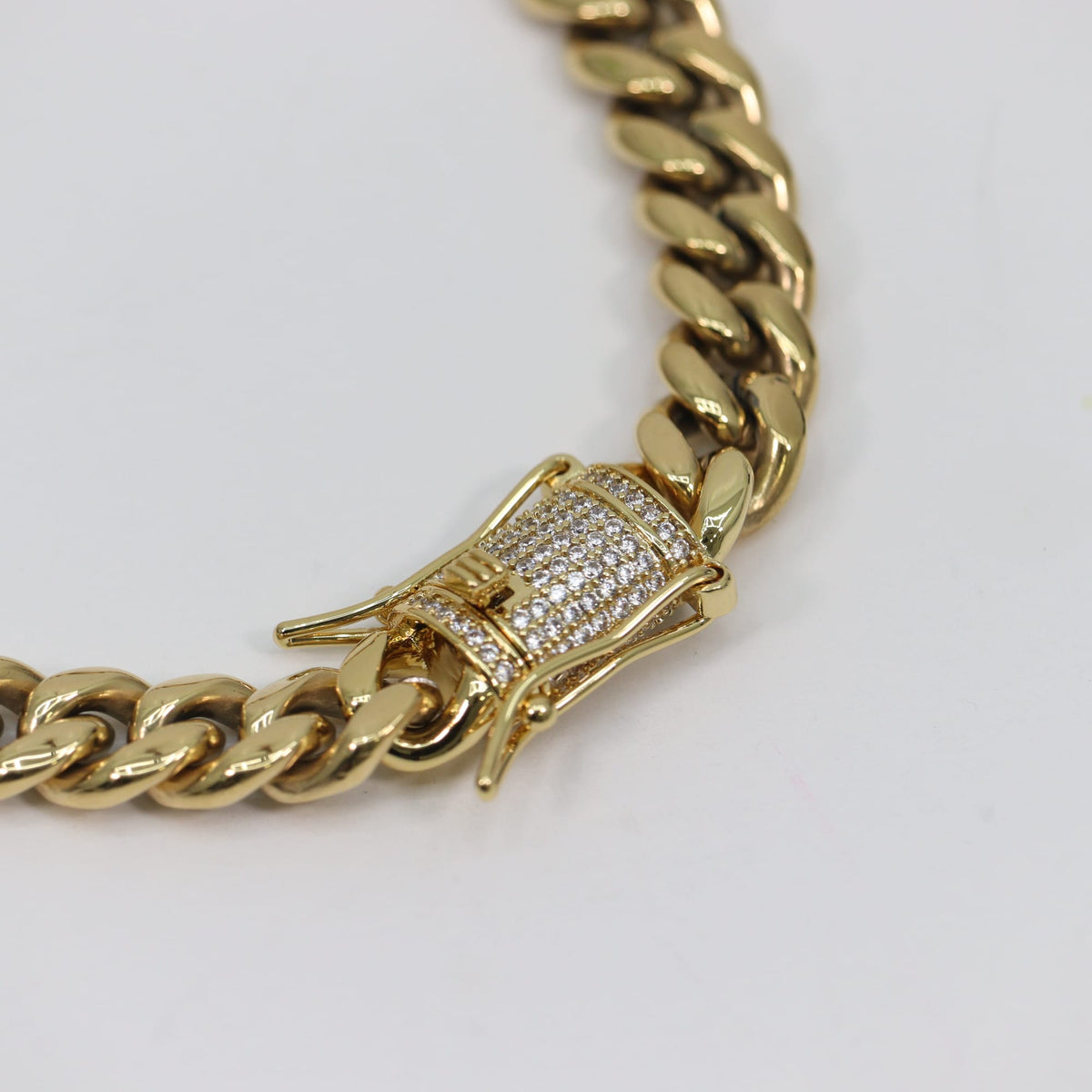 Bracciale Ghiacciato SET COMBINATO 8-14 MM Miami Catena Maglia Cubana Con Chiusura Zirconi Bracciale Uomo Oro Bracciale Ghiacciato SET COMBINATO 8-14 MM Miami Catena Maglia Cubana Con Chiusura Zirconi Bracciale Uomo Oro
