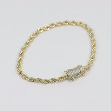 Cargar imagen en el visor de la galería, Pulsera soga stainless steel baño 14k 4mm 8.0

