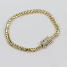 Cargar imagen en el visor de la galería, Pulsera franco 4mm stainless steel Baño 14k 8.5
